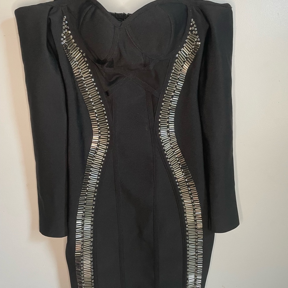 Black tight dress